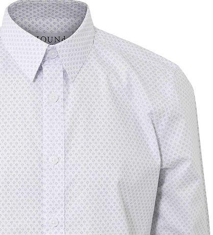 Hound Skjorte - All Over Print - Hvid m. Blå Hound Skjorte - All Over Print - Hvid m. Blå