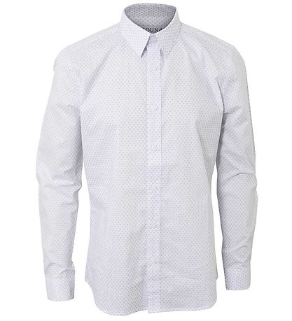 Hound Skjorte - All Over Print - Hvid m. Blå Hound Skjorte - All Over Print - Hvid m. Blå