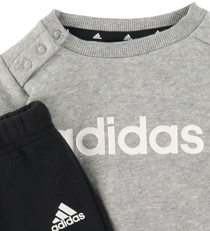 adidas Performance Sweatsæt - I LIN FL JOG - Grå/Hvid adidas Performance Sweatsæt - I LIN FL JOG - Grå/Hvid