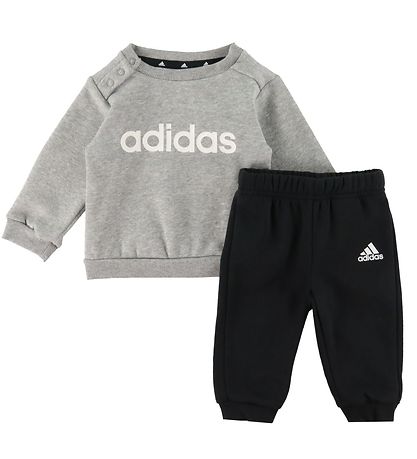 adidas Performance Sweatsæt - I LIN FL JOG - Grå/Hvid adidas Performance Sweatsæt - I LIN FL JOG - Grå/Hvid