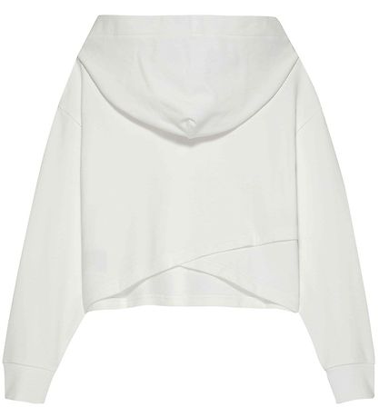 Calvin Klein Hættetrøje - Stack Logo Overlap - Bright White Calvin Klein Hættetrøje - Stack Logo Overlap - Bright White