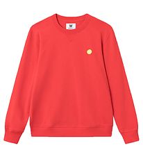 Wood Wood Sweatshirt - Tye - Apple Red Wood Wood Sweatshirt - Tye - Apple Red