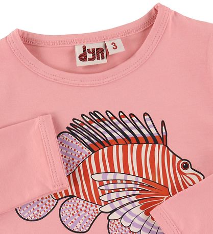 DYR Bluse - DYRRoar - Vintage Rose m. Dragefisk