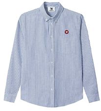 Wood Wood Skjorte - Tod Shirt - Blue Stripes Wood Wood Skjorte - Tod Shirt - Blue Stripes