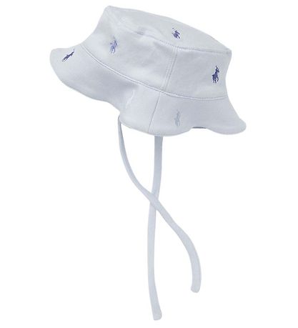 Polo Ralph Lauren Bøllehat - Baby Classics I - Lyseblå m. Logoer