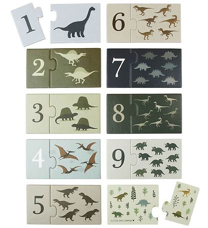 A Little Lovely Company Tællepuslespil 1-10 - Dinosaur A Little Lovely Company Tællepuslespil 1-10 - Dinosaur