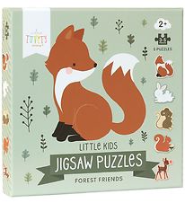 A Little Lovely Company Puslespil - 5-i-1 - Forest Friends A Little Lovely Company Puslespil - 5-i-1 - Forest Friends