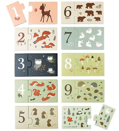 A Little Lovely Company Tællepuslespil 1-10 - Forest Friends A Little Lovely Company Tællepuslespil 1-10 - Forest Friends