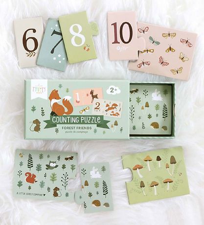 A Little Lovely Company Tællepuslespil 1-10 - Forest Friends A Little Lovely Company Tællepuslespil 1-10 - Forest Friends