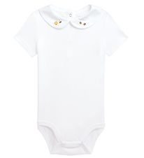 Polo Ralph Lauren Body k/æ - Baby Collection - Hvid m. Bier Polo Ralph Lauren Body k/æ - Baby Collection - Hvid m. Bier