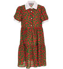 Moschino Kjole - Rød/Grøn m. Bær Moschino Kjole - Rød/Grøn m. Bær
