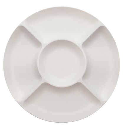 SnikSnack Snack tray - 5 Compartments - 25 cm - White