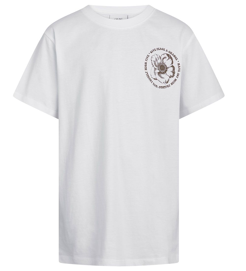 Grunt T-Shirt - Izara - Weiß m. Print - Grunt - 8 Jahre (128) - T-Shirts
