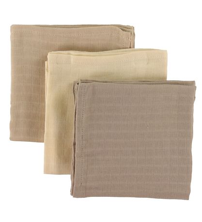 Carrés de mousseline Sebra - 3 Pack - Clair de lune Beige Carrés de mousseline Sebra - 3 Pack - Clair de lune Beige