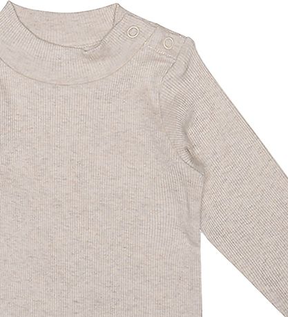 That's Mine Bluse - Camma - Rib - Light Brown Melange