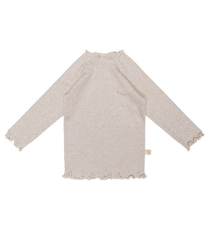 That's Mine Micka Rib Bluse 98 cm (3Y) - Light Brown Melange