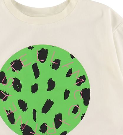 Stella McCartney Kids T-shirt - Cropped - Hvid m. Grøn Stella McCartney Kids T-shirt - Cropped - Hvid m. Grøn