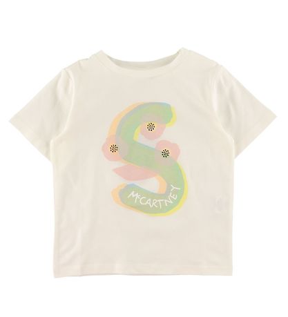 Stella McCartney Kids T-shirt - Hvid m. Print Stella McCartney Kids T-shirt - Hvid m. Print