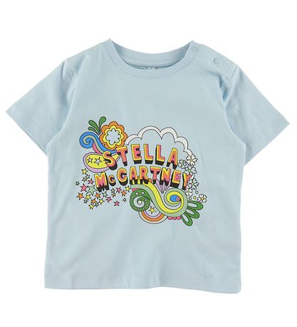 Stella McCartney Kids T-shirt - Blå m. Print Stella McCartney Kids T-shirt - Blå m. Print