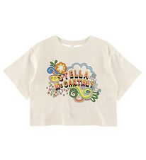 Stella McCartney Kids T-shirt - Cropped - Hvid m. Print Stella McCartney Kids T-shirt - Cropped - Hvid m. Print