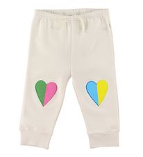 Stella McCartney Kids Sweatpants - Hvid m. Hjerter Stella McCartney Kids Sweatpants - Hvid m. Hjerter