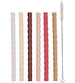 OYOY Sugerør - 6-pak - Silikone - Cherry Red/Vanilla