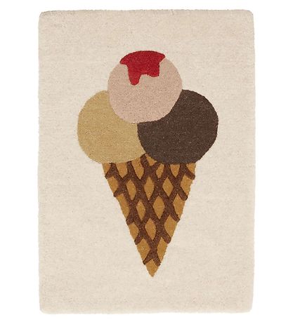 OYOY Vægtæppe/Gulvtæppe - 45x65 cm - Ice Cream