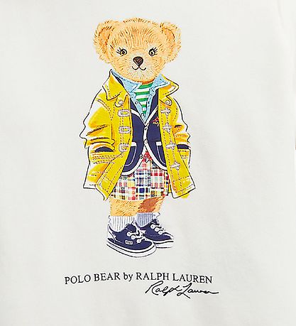 Polo Ralph Lauren Hættetrøje - Watch Hill - Hvid m. Bamse Polo Ralph Lauren Hættetrøje - Watch Hill - Hvid m. Bamse
