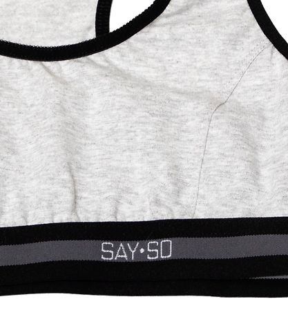 Say-So Top - Gråmeleret