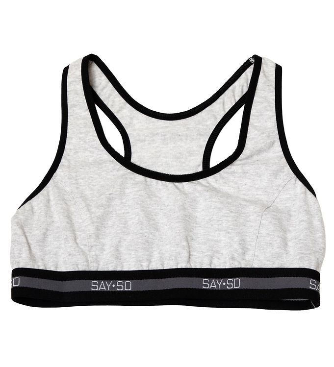 Say-So Top - Gråmeleret