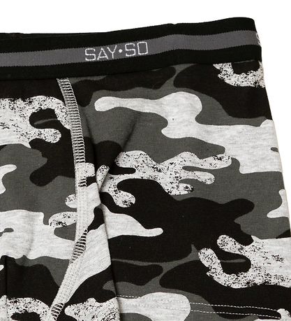 Say-So Boxershorts - Gråmeleret m. Camouflage Say-So Boxershorts - Gråmeleret m. Camouflage