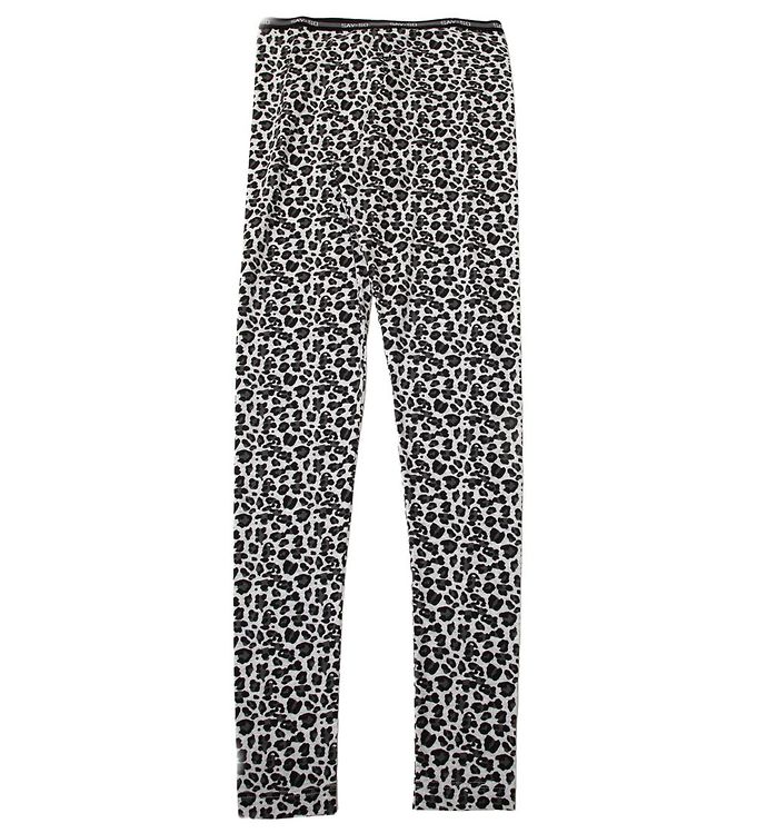Say-So Leggings - Gråmeleret m. Leopard