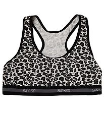 Say-So Top - Gråmeleret m. Leopard Say-So Top - Gråmeleret m. Leopard