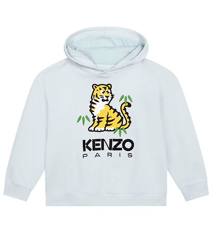 Kenzo Hættetrøje - Lyseblå m. Tiger Kenzo Hættetrøje - Lyseblå m. Tiger