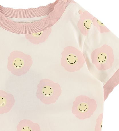 Stella McCartney Kids T-shirt - Hvid/Rosa m. Blomster Stella McCartney Kids T-shirt - Hvid/Rosa m. Blomster