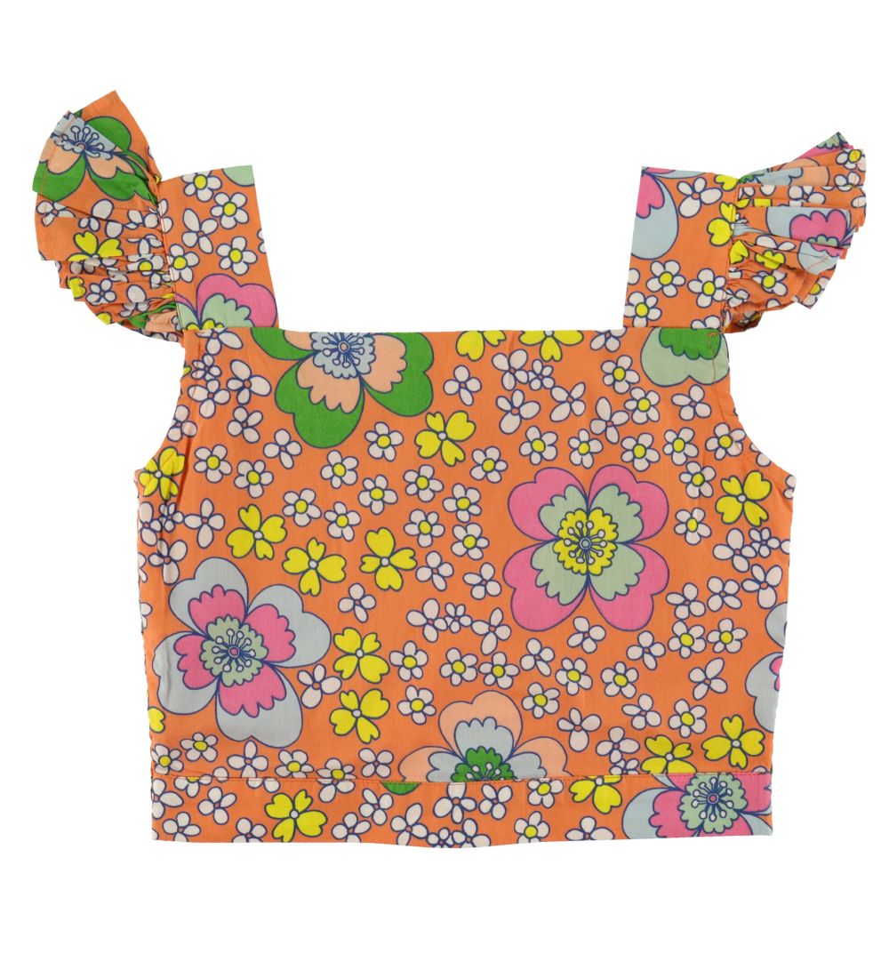 Stella McCartney Kids Top - Beschnitten - Orange m. Blumen - Stella McCartney Kids - 12 Jahre (152) - Tanktops