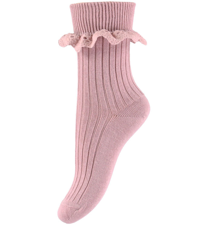 MP Strømper m. Blonde - Lisa - Wood Rose