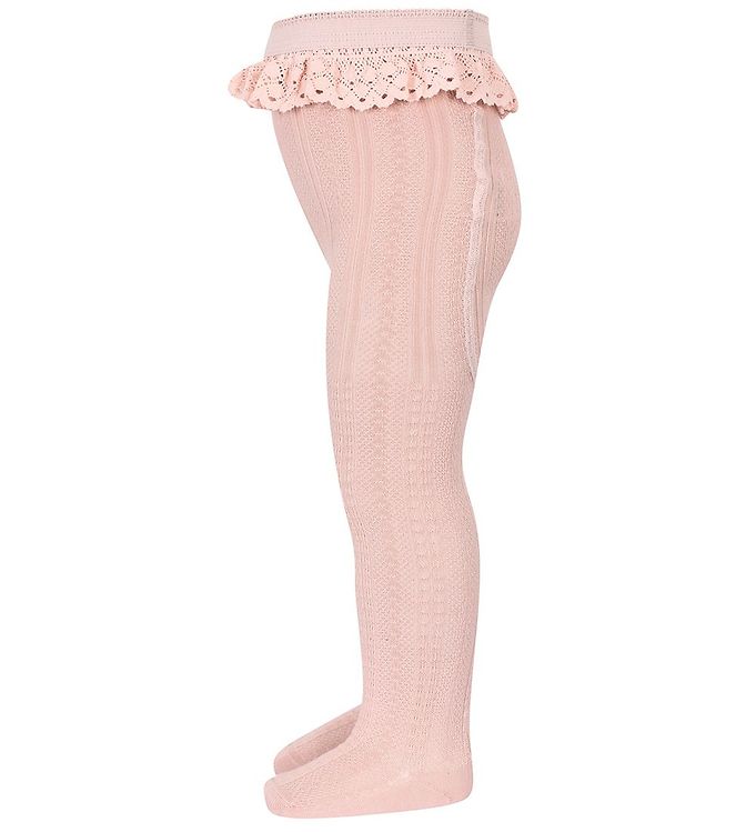 MP Strømpebukser m. Blonde - Ruby - Rose Dust