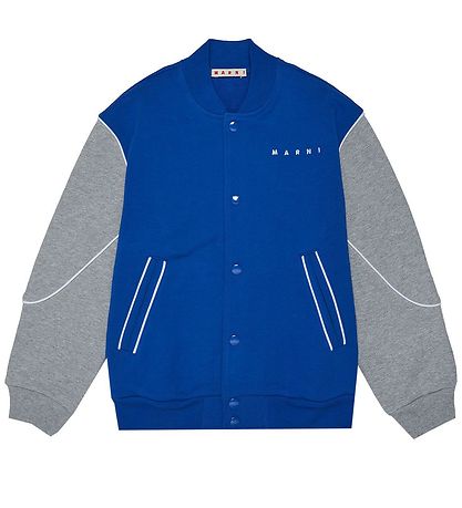 Marni Cardigan - Blå/Gråmeleret m. Print Marni Cardigan - Blå/Gråmeleret m. Print