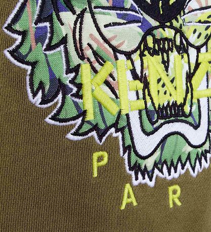 Kenzo Sweatshirt - Armygrøn m. Tiger Kenzo Sweatshirt - Armygrøn m. Tiger