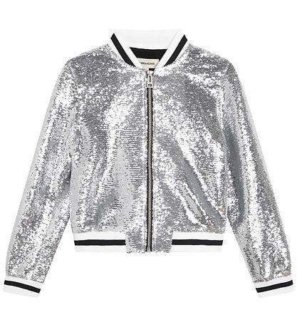 Zadig & Voltaire Jakke - Sølv m. Pailletter Zadig & Voltaire Jakke - Sølv m. Pailletter