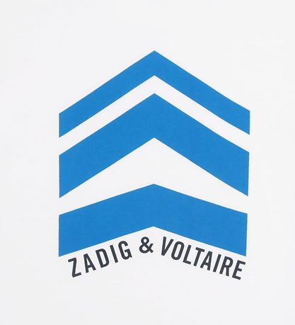 Zadig & Voltaire T-shirt - Hvid m. Blå Zadig & Voltaire T-shirt - Hvid m. Blå