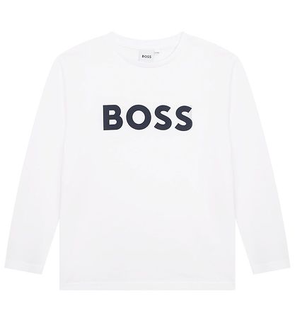 BOSS Bluse - Hvid m. Navy BOSS Bluse - Hvid m. Navy