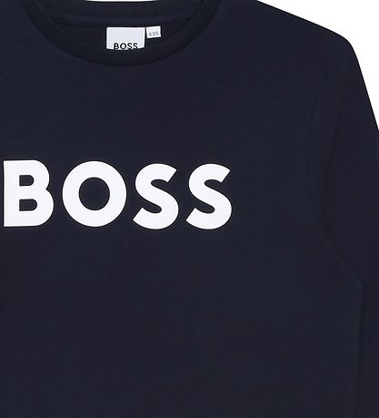 BOSS Bluse - Navy m. Hvid BOSS Bluse - Navy m. Hvid