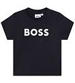 BOSS T-Shirt - Navy m. Hvid BOSS T-Shirt - Navy m. Hvid