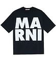 Marni T-Shirt - Sort m. Hvid Marni T-Shirt - Sort m. Hvid
