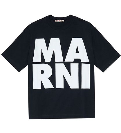 Marni T-Shirt - Sort m. Hvid Marni T-Shirt - Sort m. Hvid