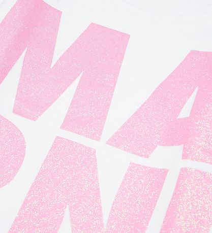 Marni Sweatshirt - Cropped - Hvid/Pink m. Glimmer Marni Sweatshirt - Cropped - Hvid/Pink m. Glimmer
