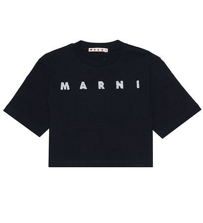 Marni T-Shirt - Cropped - Sort m. Pailletter Marni T-Shirt - Cropped - Sort m. Pailletter