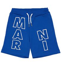 Marni Sweatshorts - Blå m. Hvid Marni Sweatshorts - Blå m. Hvid